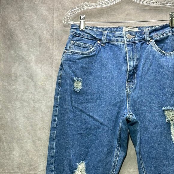 Refuge Denim Mom Jeans Distressed High Waist Blue | Size 7 - Picture 7 of 11